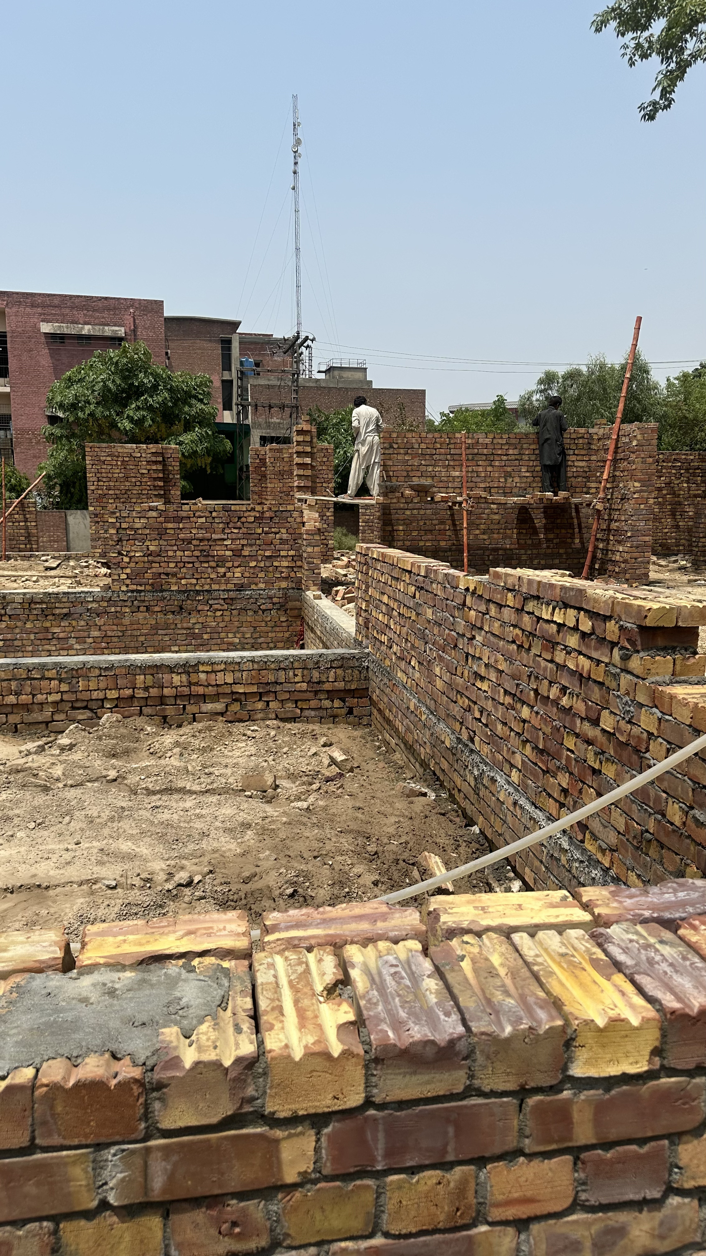 Brick foundation construction